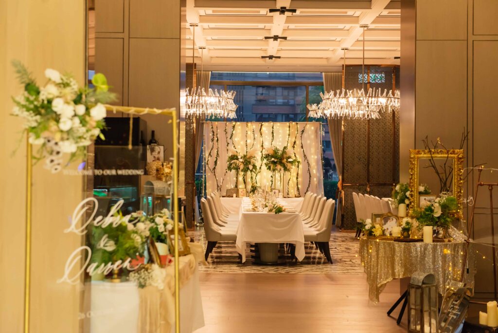 台北美福大飯店.GMT義大利餐廳西式長桌的優雅婚禮,可在同層樓Cocoon池畔酒吧,舉行一場賓主盡歡的After Party!