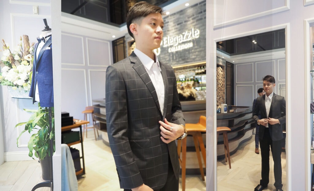 EZ 西服打造帥老公的西裝全訂製挑選守則!ElegaZzle 價格公開透明、3D人體掃描APP、紅外線雷射精準測量