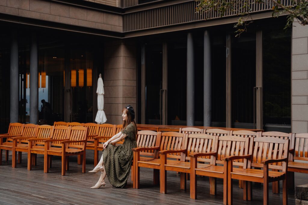 北投麗禧溫泉酒店充滿芬多精的森林系婚禮、熱門打卡點「水舞台」戶外證婚儀式!山水間環抱中的誓言交換婚宴場地