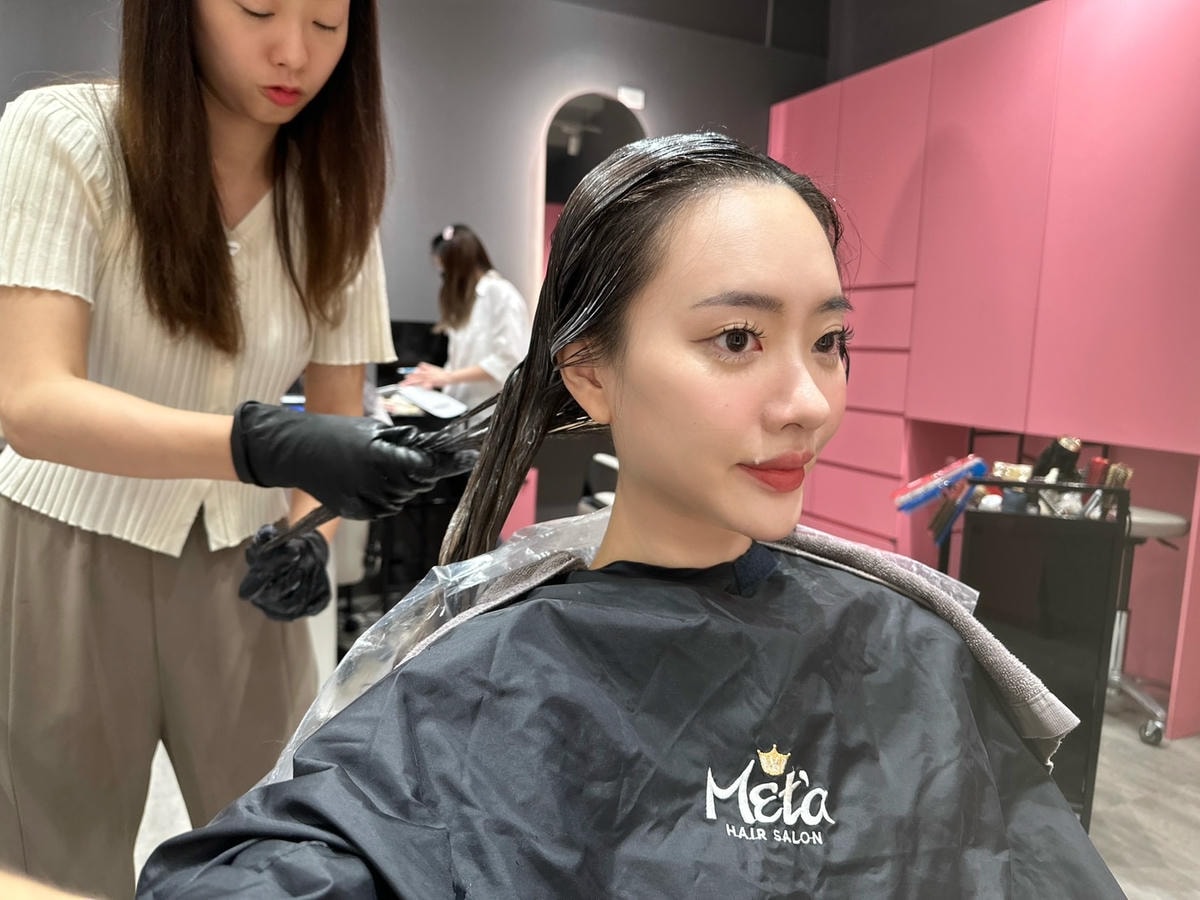 台北南港燙髮推薦《Meta hair salon 后》染燙受